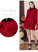 Wool Double-breasted Doll Collar Classic Lolita Red Coat