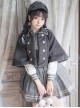 Little Bear Detective School Lolita Double-Breasted Gray Cloak