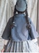 Little Bear Detective School Lolita Double-Breasted Gray Cloak