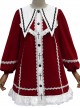 Rose-Cross Series Ruffle Hem Gothic Lolita Medium Length Coat