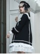 Rose-Cross Series Ruffle Hem Gothic Lolita Medium Length Coat