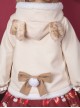 Cute Antlers Ruffle Sweet Lolita Apricot Hooded Coat