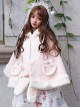 Christmas Rabbit Series Hooded Thicken Pink Sweet Lolita Cloak