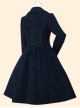 Retro Slim Doll Collar Classic Lolita Coat And Double-breasted Cloak Set