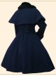 Retro Slim Doll Collar Classic Lolita Coat And Double-breasted Cloak Set