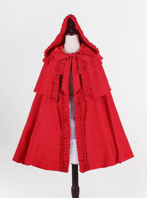 Little Red Riding Hood Series Gothic Lolita Hooded Short Cloak