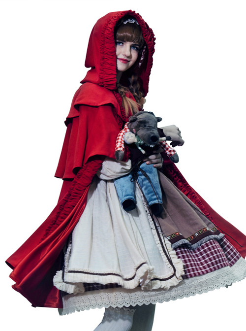 Little Red Riding Hood Series Gothic Lolita Hooded Short Cloak