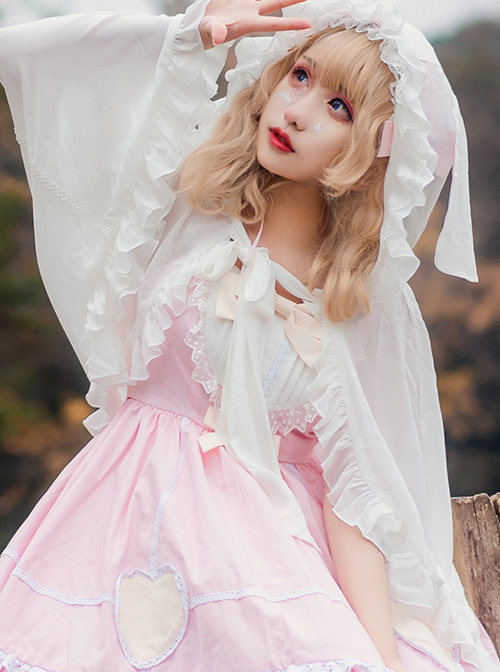 Spring-Summer Style Rabbit Ears Sunscreen Shawl Sweet Lolita Cloak