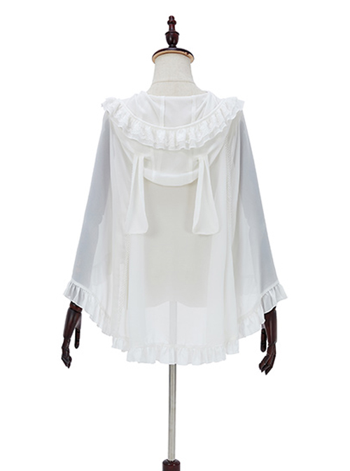 Spring-Summer Style Rabbit Ears Sunscreen Shawl Sweet Lolita Cloak