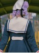 Autumn Winter Blue Navy Collar Thick Style School Lolita Coat