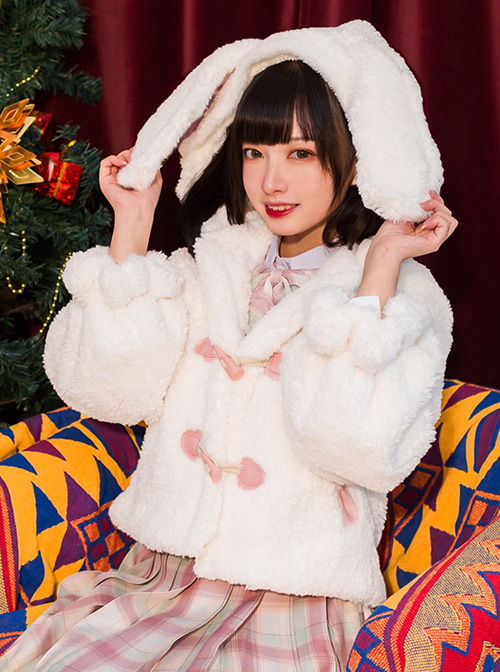 Sleepwalking Rabbit Series Cute Rabbit Ears Sweet Lolita Short Coat