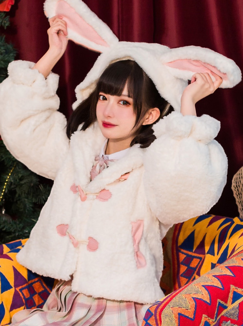 Sleepwalking Rabbit Series Cute Rabbit Ears Sweet Lolita Short Coat