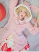 Cute Pink Rabbit Ears Sweet Lolita Woolen Coat