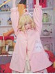 Cute Pink Rabbit Ears Sweet Lolita Woolen Coat