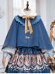 Explore The Stars Series Ruffle Retro Classic Lolita Blue Cloak