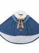 Explore The Stars Series Ruffle Retro Classic Lolita Blue Cloak
