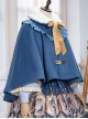 Explore The Stars Series Ruffle Retro Classic Lolita Blue Cloak