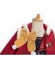 Cute Calf Red Hooded Sweet Lolita Autumn Winter Thicken Short Coat