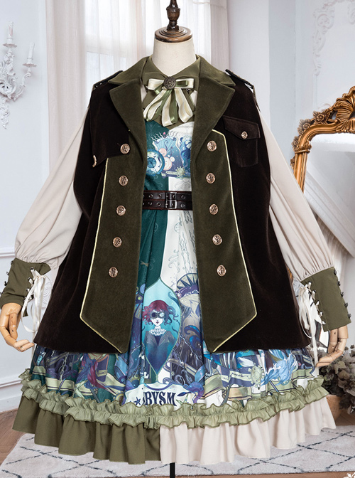 Abyss Series Classic Lolita Lapel Sleeveless Cloak