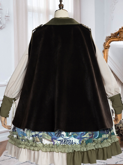 Abyss Series Classic Lolita Lapel Sleeveless Cloak