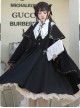 Autumn Winter Golden Embroidery Cloak School Lolita Three-piece Suit