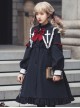 Nun Diary Series Double-faced Tweed Gothic Lolita Retro Black Coat