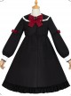 Nun Diary Series Double-faced Tweed Gothic Lolita Retro Black Coat