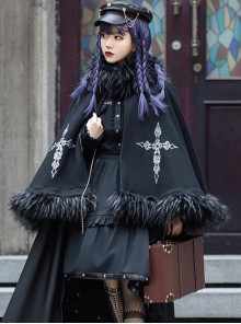 Assassinate Dawn Series Autumn Winter Thick Cloak Retro Military Style Gothic Lolita Long Warm Coat