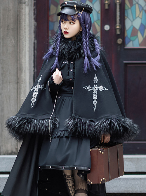 Assassinate Dawn Series Autumn Winter Thick Cloak Retro Military Style Gothic Lolita Long Warm Coat