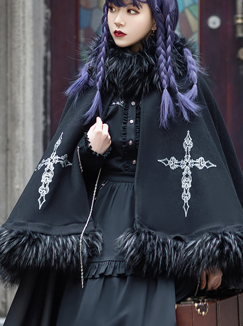 Assassinate Dawn Series Autumn Winter Thick Cloak Retro Military Style Gothic Lolita Long Warm Coat