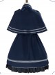 War Without War Series Military Style Lolita Autumn Winter Navy Blue Cloak