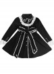 Gothic Cross White Lace Slim Black Lolita Coat