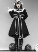 Gothic Cross White Lace Slim Black Lolita Coat