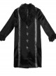 Dark Matter Series Black Plush Collar Gothic Long Coat Female