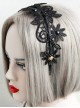 Concise Black Lace Gothic Lolita Headband