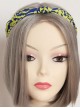 Yellow And Blue Concise Chiffon Hair Band