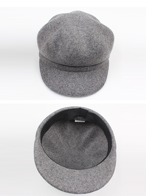 Light Gray Concise Lolita Beret