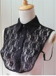 Black Lace Retro Lapel False Collar