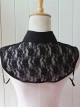 Black Lace Retro Lapel False Collar