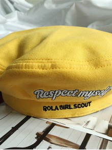 Bowknot Retro Yellow Lolita Beret