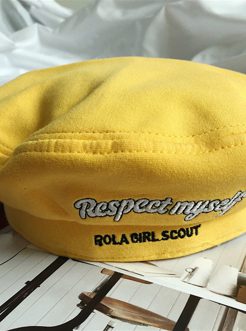 Bowknot Retro Yellow Lolita Beret