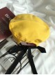 Bowknot Retro Yellow Lolita Beret