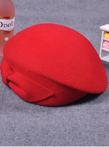 Wool Bowknot Retro Lolita Beret