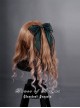 Obsidian Butterfly's Dance Emerald Lolita Hair Clip