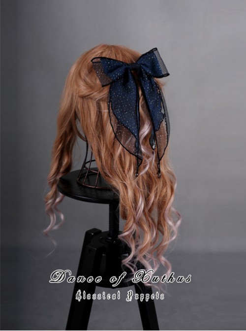 Obsidian Butterfly's Dance Jewelry Blue Lolita Hair Clip