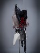 Moon Wolf Red And Black Lace Gothic Lolita Bonnet