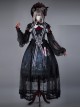 Moon Wolf Red And Black Lace Gothic Lolita Bonnet