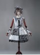 Clown Girl Series Black White Asymmetric Design Gothic Lolita False Collar