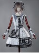 Clown Girl Series Black White Gothic Lolita Hand Sleeves