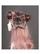 Cats Series Wine Red Lattice Bowknot Classic Lolita Beret